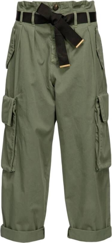 Pinko Oversize Cargo Pants Groen Dames