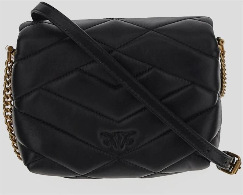 Pinko Zwarte Love Bag Puff Click met Metalen Love Birds Gesp Black Dames - Foto 3