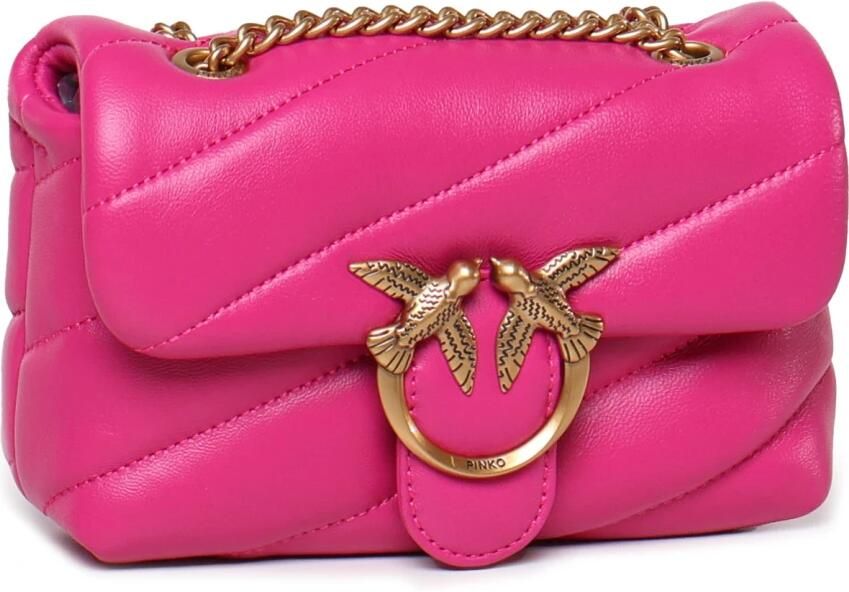 Pinko Love Baby Puff C. Roze Gewatteerde Leren Schoudertas Pink Dames - Foto 7