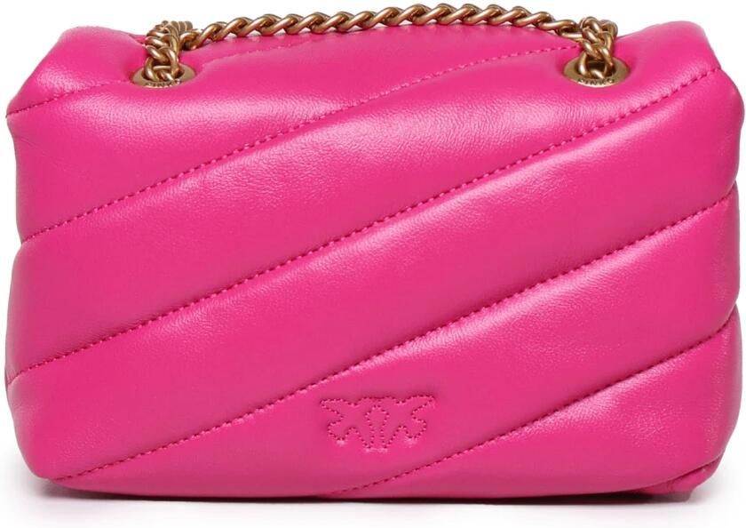 Pinko Love Baby Puff C. Roze Gewatteerde Leren Schoudertas Pink Dames - Foto 8