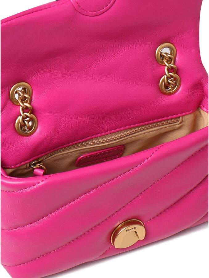 Pinko Love Baby Puff C. Roze Gewatteerde Leren Schoudertas Pink Dames - Foto 2