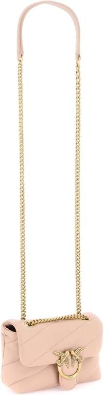 Pinko Roze Kalfsleren Love Puff Crossbody Tas Pink Heren - Foto 12