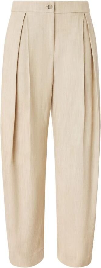 Pinko Beige Broek met Verborgen Rits Beige Dames