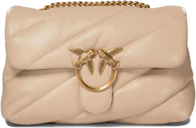 Pinko Gewatteerde Crossbody Tas Nude Neutrals Beige Dames - Foto 7