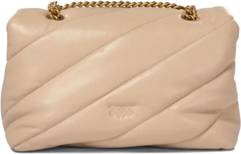Pinko Gewatteerde Crossbody Tas Nude Neutrals Beige Dames - Foto 6