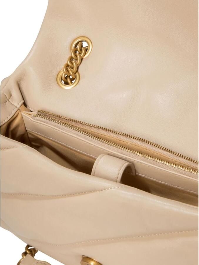 Pinko Gewatteerde Crossbody Tas Nude Neutrals Beige Dames - Foto 3