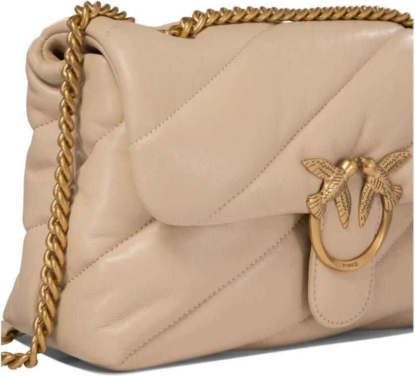 Pinko Gewatteerde Crossbody Tas Nude Neutrals Beige Dames - Foto 2