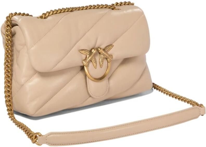 Pinko Gewatteerde Crossbody Tas Nude Neutrals Beige Dames - Foto 4
