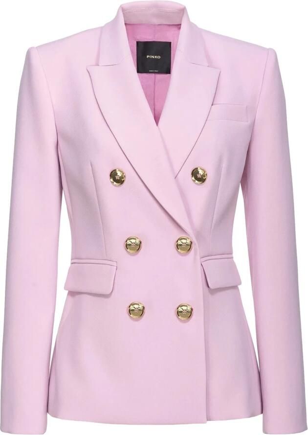 Pinko Double-breasted blazer met metalen knopen Pink Dames - Foto 3