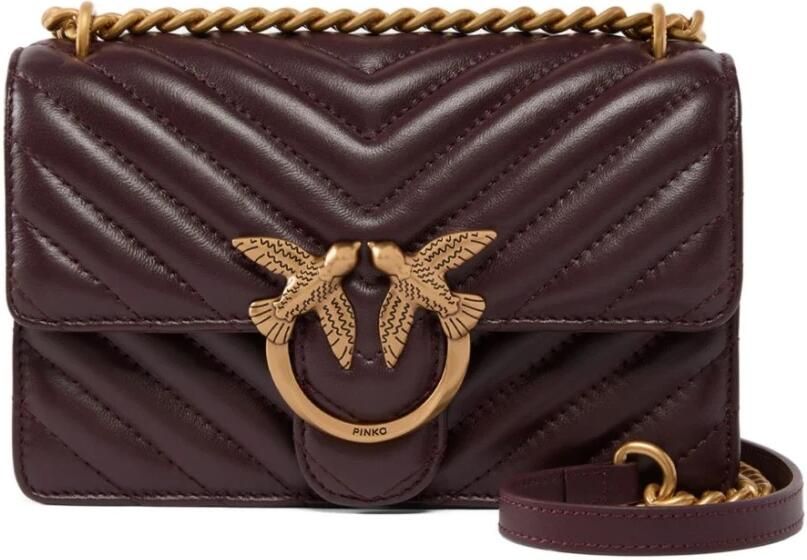 Pinko Bordeaux Schoudertas Brown Dames - Foto 4