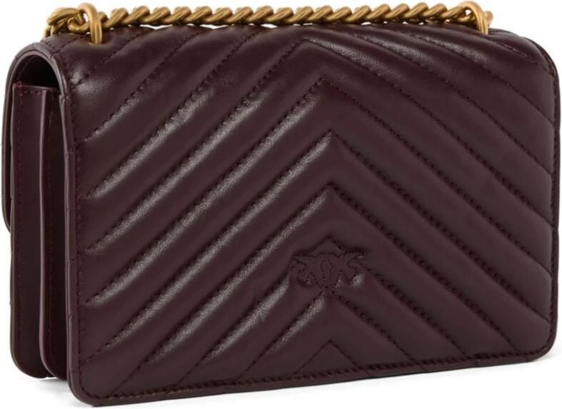 Pinko Bordeaux Schoudertas Brown Dames - Foto 3