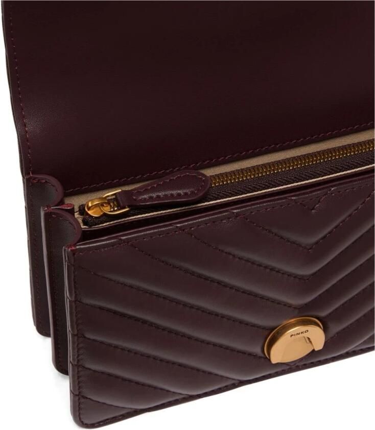 Pinko Bordeaux Schoudertas Brown Dames - Foto 2