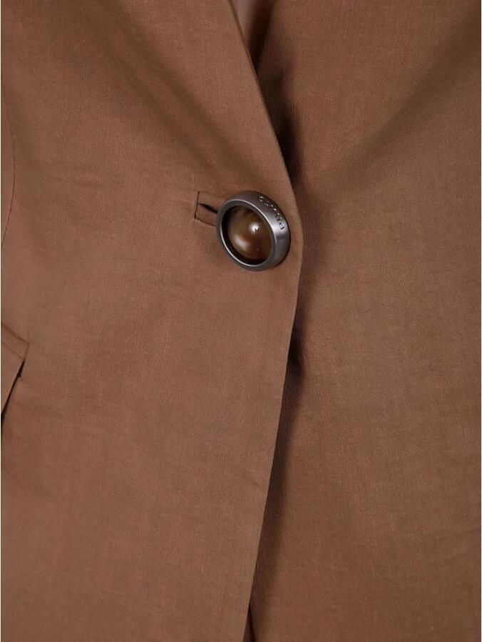 Pinko Gelaagd jasje met één knoop en vulling Brown Dames