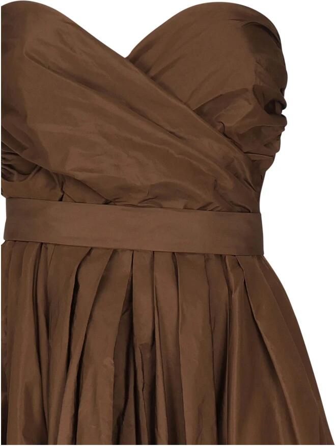 Pinko Bruine Jurk met Hartvormige Halslijn en Mouwloos Brown Dames - Foto 2
