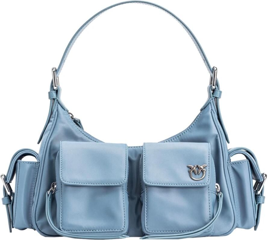 Pinko Blauwe Cargo Tas Love Birds Model Blue Dames - Foto 6