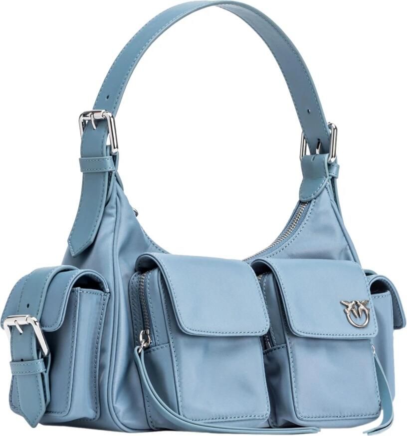 Pinko Blauwe Cargo Tas Love Birds Model Blue Dames - Foto 2