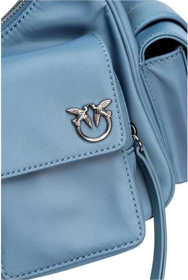 Pinko Blauwe Cargo Tas Love Birds Model Blue Dames - Foto 4