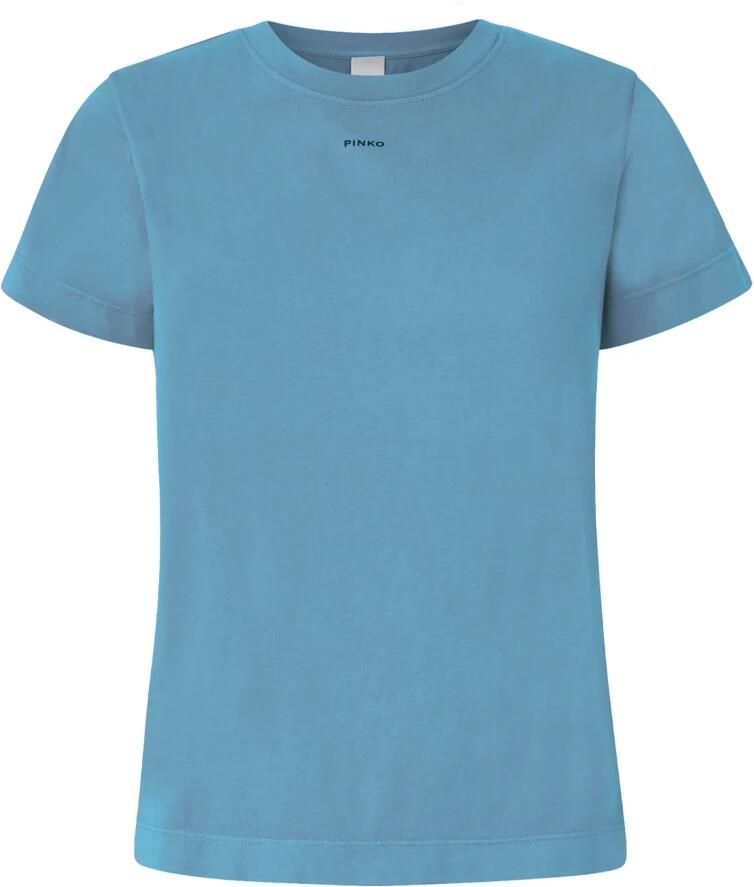 Pinko Casual Katoenen T-shirt voor Mannen Blue Dames - Foto 5