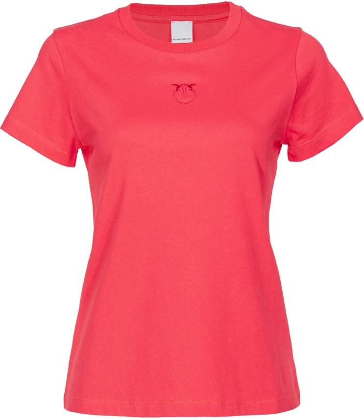 Pinko Casual Katoenen T-shirt voor Mannen Red Dames