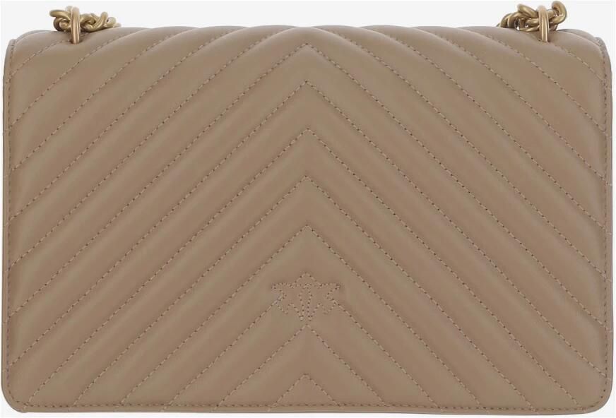 Pinko Beige Chevron Quilted Love Birds Schoudertas Beige Dames - Foto 2