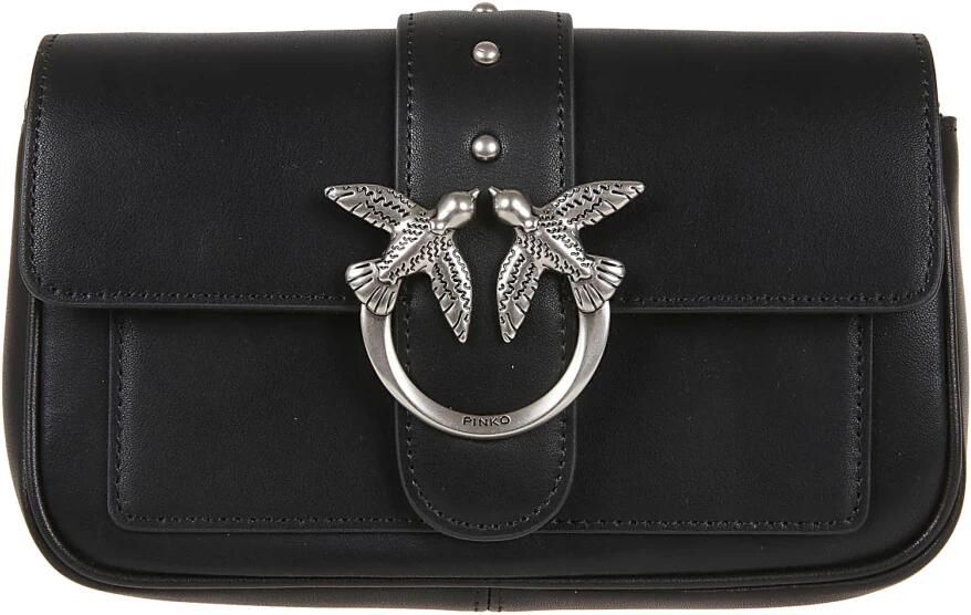 Pinko Zwarte en Gouden Schoudertas voor Vrouwen Black Dames - Foto 5