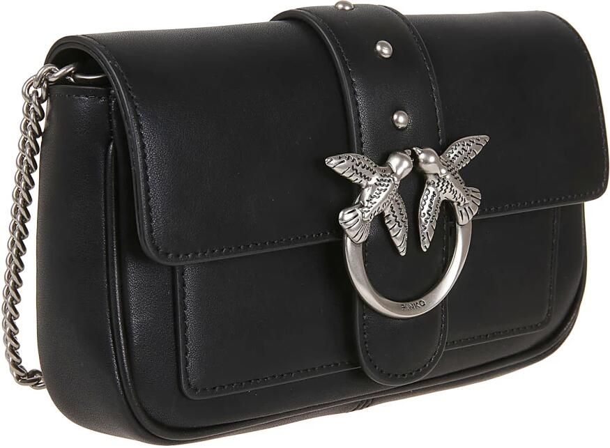 Pinko Zwarte en Gouden Schoudertas voor Vrouwen Black Dames - Foto 3