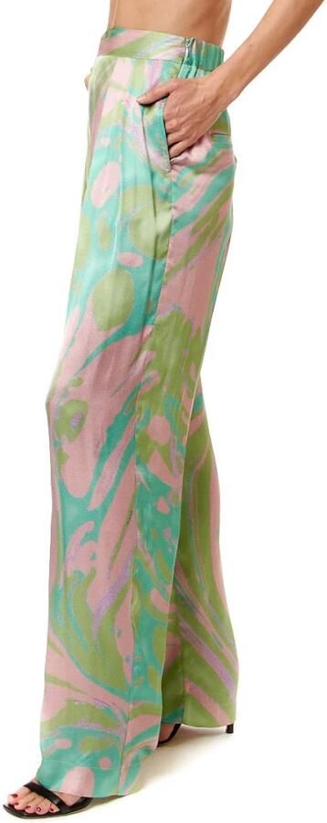 Pinko Elegant Satin Lucido Green Pink Multicolor Dames - Foto 3