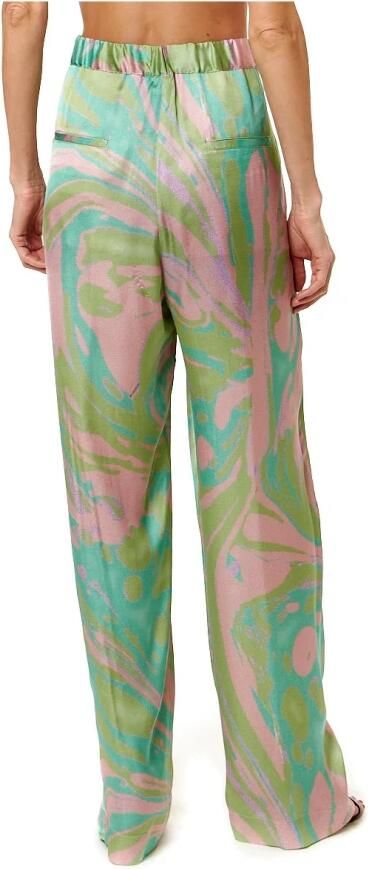 Pinko Elegant Satin Lucido Green Pink Multicolor Dames - Foto 4