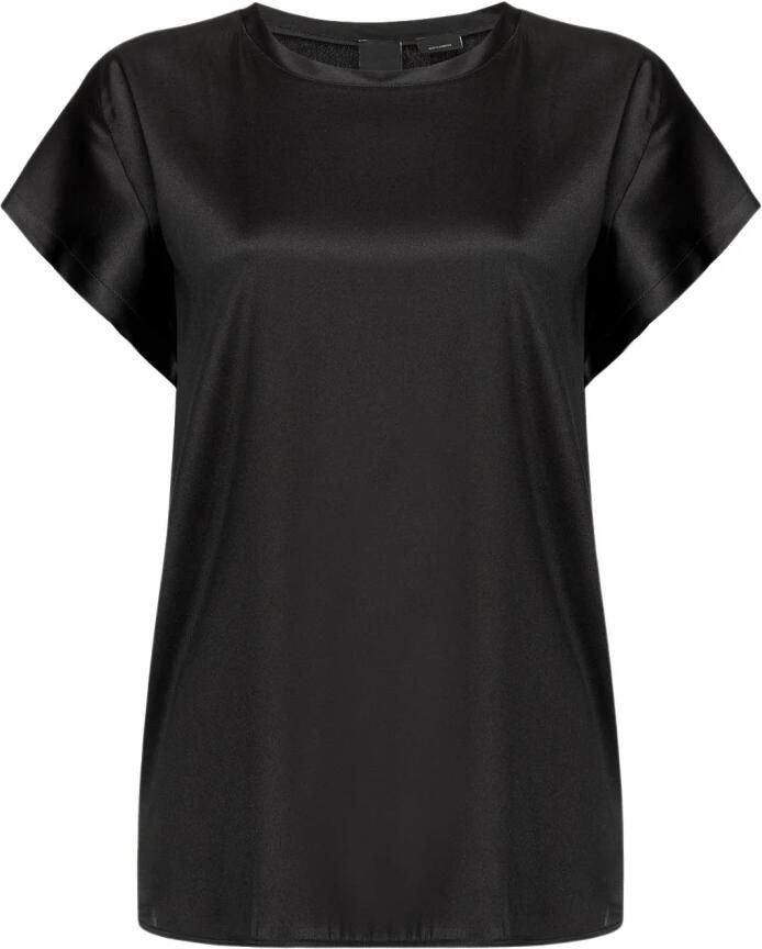 Pinko Elegant Satin Stretch Farida Top Black Dames