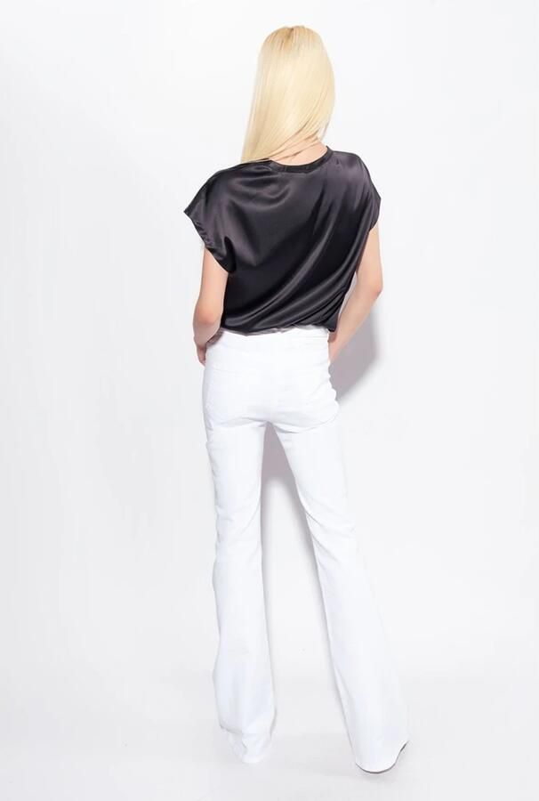 Pinko Elegant Satin Stretch Farida Top Black Dames - Foto 4