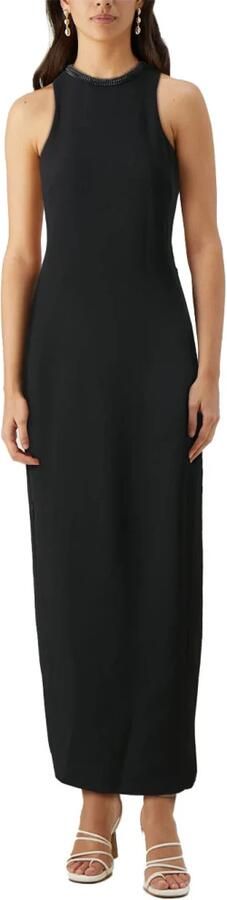 Pinko Elegante Viscose Jurk met Glamoureuze Details Black Dames - Foto 2