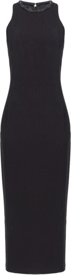 Pinko Elegante Viscose Jurk met Glamoureuze Details Black Dames - Foto 3