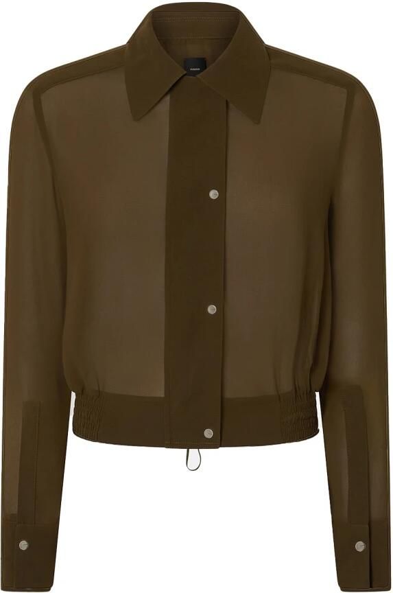 Pinko Georgette shirt met Cin stijl Green Dames