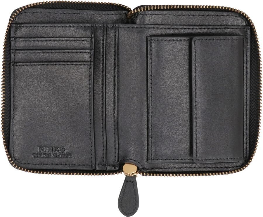 Pinko Zwarte Leren Ritsportemonnee Stijlvol Praktisch Black Dames - Foto 2