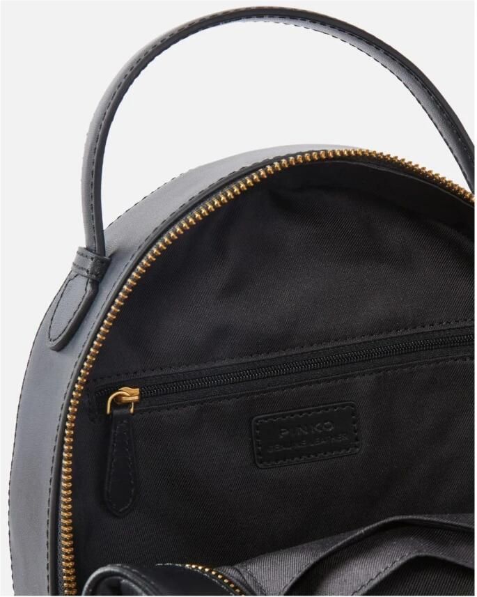 Pinko Gewatteerde Nappa Leren Rugzak met Love Birds Diamond Cut Gesp Black Dames - Foto 3