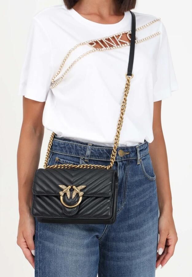 Pinko Handten Samenstelling: 100% (niet gespecificeerd) Productcode: 100074-A0Gk-Z99Q Black Dames - Foto 2