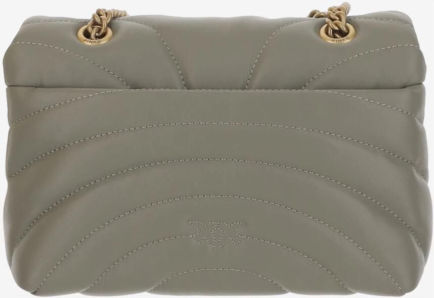 Pinko Gewatteerde Leren Vlindertas met Love Birds Detail Green Dames - Foto 3