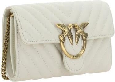 Pinko Love One Wallet Chevron Gewatteerde Clutch White Dames - Foto 4