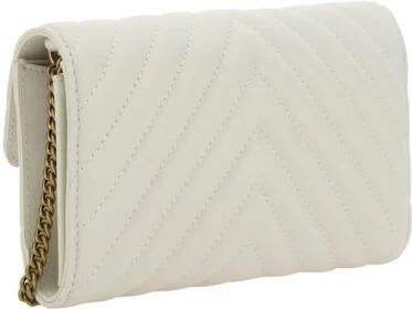 Pinko Love One Wallet Chevron Gewatteerde Clutch White Dames - Foto 3