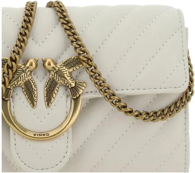 Pinko Love One Wallet Chevron Gewatteerde Clutch White Dames - Foto 2