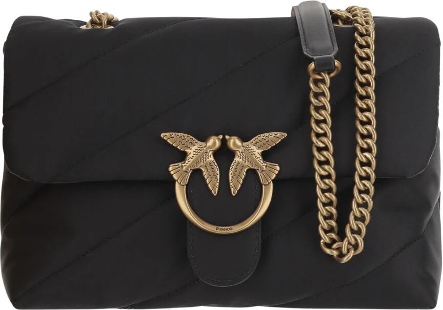 Pinko Gewatteerde Love Birds Schoudertas Black Dames - Foto 8