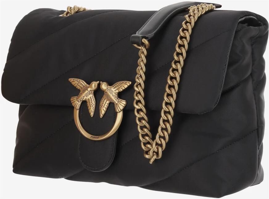 Pinko Gewatteerde Love Birds Schoudertas Black Dames - Foto 3