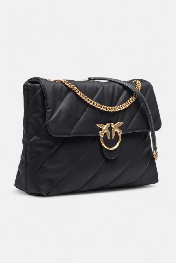 Pinko Gewatteerde Love Puff Schoudertas Black Dames