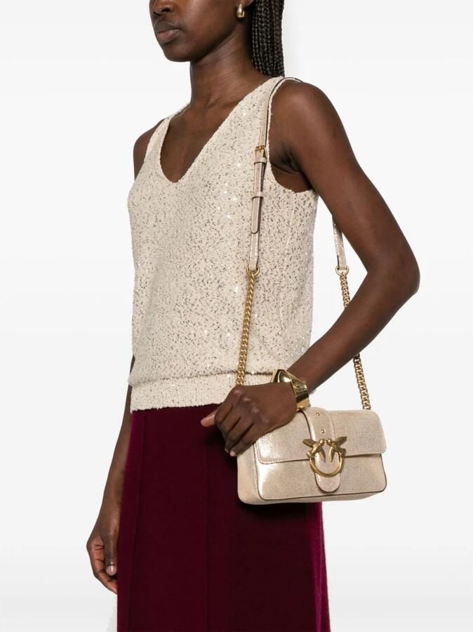 Pinko Stijlvolle tas met verstelbare schouderband Beige Dames - Foto 2