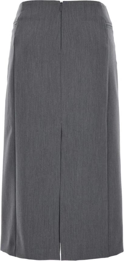 Pinko Grijze Fluwelen Rok Gray Dames - Foto 2