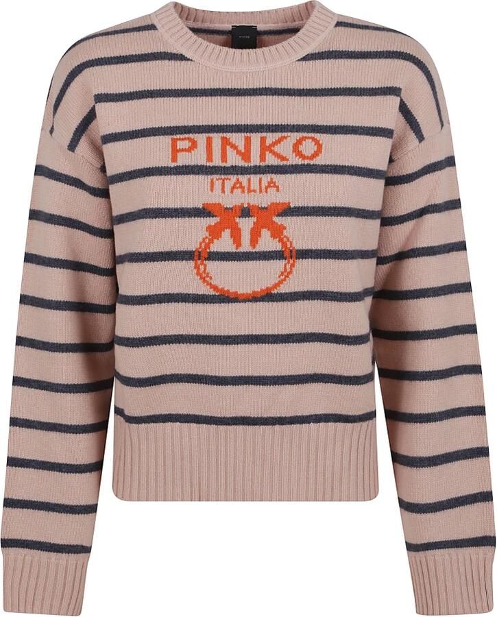 Pinko Grijze Sweatshirt met Chic Design Multicolor Dames