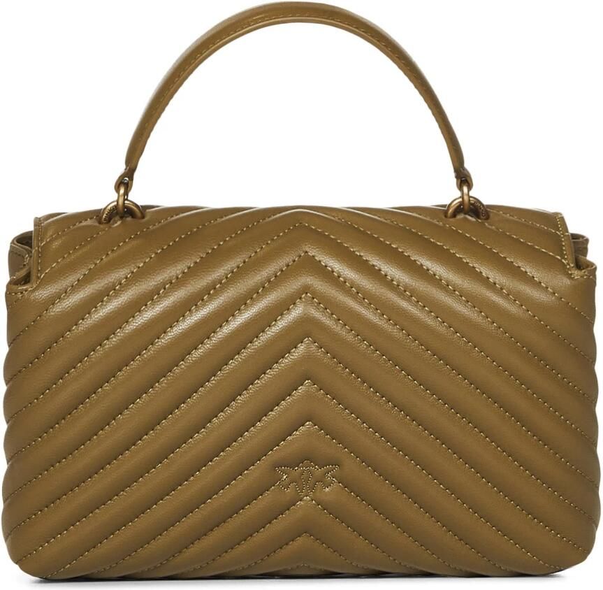 Pinko Groene Chevron-Gewatteerde Handtas voor Vrouwen Green Dames - Foto 3