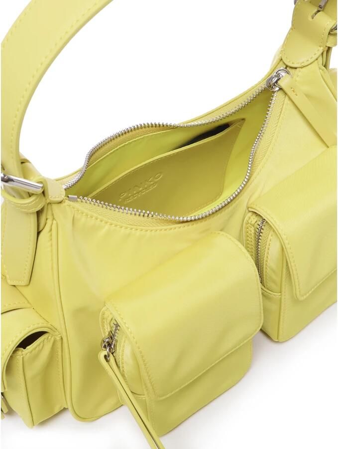 Pinko Gele Schoudertas Modieuze Stijl Yellow Dames - Foto 2