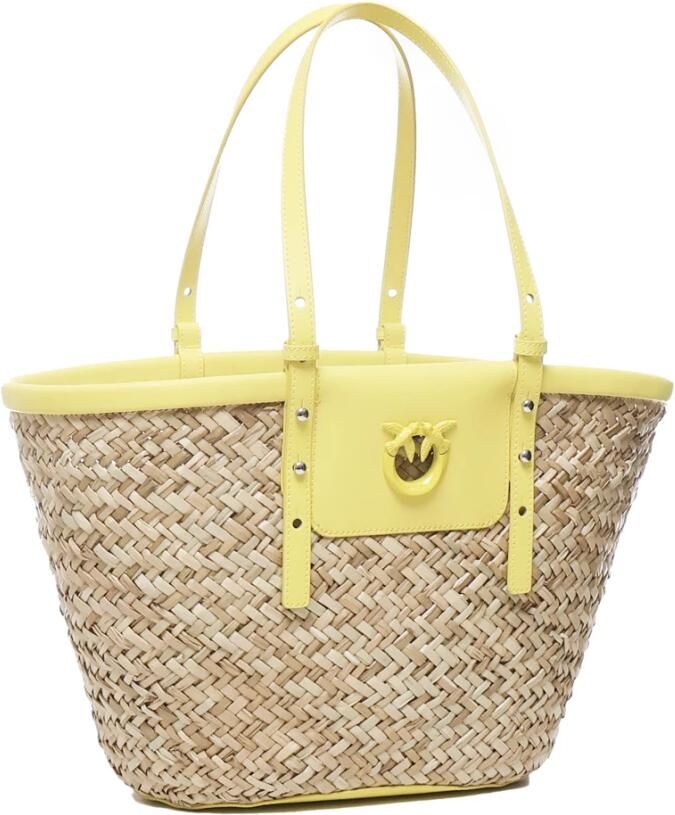 Pinko Zomer Liefde Mand met Leren Details Multicolor Dames - Foto 3