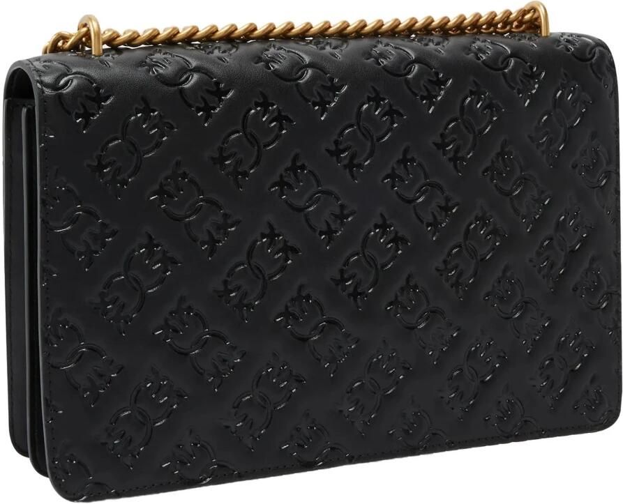 Pinko Love Bag Schoudertas met Love Birds Monogram Print Black Dames - Foto 2